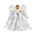 Christmas Tree Topper USB Led Ljus Ängel Fairy Festlig Inredning Xmas Tree Top Ornament Barn Flickor Presenter B