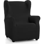 ECOMMERC3 Housse pour Fauteuil à Oreilles élastique et Extra Douce, Couleur Noire, 100% fabriquée en Espagne