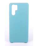 Coque Silicone Gomme Intérieur Façon Velours Huawei P30 Pro - Bleu Méditerranée