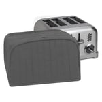 RITZ Polyester/Cotton Quilted Four Slice Toaster Appliance Cover, Dust and Fingerprint Protection, Machine Washable, Graphite Grey