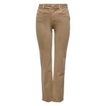 Jean regular fit FEMME Only Emily en coton sable