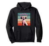 Funky dog retro boombox surreal pop cultures humor music Pullover Hoodie