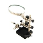 Heavy Duty Helping Hand Magnifier Magnifying Glass Soldering Clamp Stand