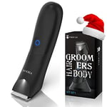 VIKICON Balls Trimmer Men, Pubic & Body Hair Trimmer Men, IPX7 Waterproof Body Groomer w/Light & Ceramic Blade, Body Shavers for Private Parts, Electric Male Razor, USB-C Charging, Gifts for Him Dad