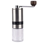 Manual Coffee Burr Grinder Ceramic Hand Coffee Bean Mill Portable Crank 6 Speed