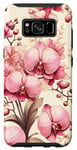 Coque pour Galaxy S8 Élégante orchidée rose