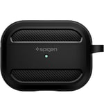 Spigen Rugged Armor Apple Airpods Pro Charging Case m. Karabinkrok - Svart