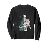 Xmas Tree Christmas Lights Christmas Skeleton Sweatshirt