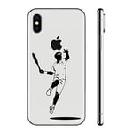 CrazyLemon Coque pour iPhone X/iPhone XS, modèle de Coque de téléphone Portable en Silicone TPU Souple Transparent créatif pour iPhone XS/iPhone X - Jouer au Tennis