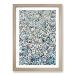 Big Box Art One Thousand Pebbles Painting Framed Wall Art Picture Print Ready to Hang, Oak A2 (62 x 45 cm)