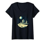 Womens Exploring the Lunar Base Costume for Dreamers V-Neck T-Shirt