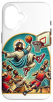 Coque pour iPhone 16 Ballin with the Messiah Rejoignez la communauté Jesus Basketball