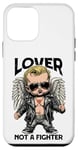 Coque pour iPhone 12 mini Funny Valentine's Day Cool Cupidon Lover Not Fighter Retro