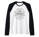 100th Birthday 100 Years Old Born in 1925 One hundred years Raglan Baseball Tee