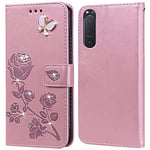 Coque pour Sony Xperia 5 II Housse,Fonction de Support,Fente pour Carte,Silicone TPU,Flip Étui Case pour Sony Xperia 5 II(6.1")