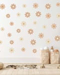 Wallstickers Barnerom - Blomster 44pk | Mini Dekor - Beige