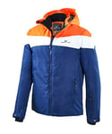 Black Crevice Homme Crevice Veste de ski , Orange/blanc/bleu marine., 50 EU