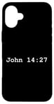 iPhone 16 Plus Christian faith holy bible verses typeset John 14:27 Case