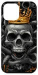 Coque pour iPhone 12 Pro Max Crâne Or Couronne Serpents Crâne Art Serpent gothique