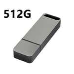 Clé USB en métal haute vitesse,clé USB,clé USB,d'origine,2 To,1 To,3.1 Go,512 - Type dark gray 512GB #A