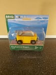 BRIO 33969 Safari Wagon & Elephant  - Wooden Train Set