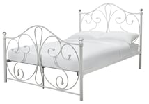 Argos Home Marietta Double Metal Bed Frame - White