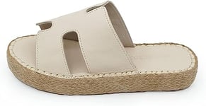 Bonateks Femme FRRBTRLKY100263 Wedge Sandal, Beige, 38 EU