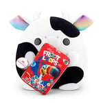 Snackles Super Sized 35 cm, Cow (Froot Loops), by ZURU Cuddly Squishy Comfort 35 cm Plush with License Snack Brand Accessory (Cow)