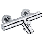 Kibath L417551 Robinet thermostatique de baignoire Bonn sans équipement – Poignées en laiton, chrome brillant