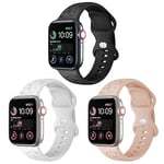 Supore Bracelet pour Apple Watch 38mm 40mm 41mm 42mm 44mm 45mm 49mm, Silicone Gravée Abeille Bracelet pour iWatch Series 9/8/7/6/5/4/3/2/1/SE/Ultra/Ultra 2