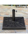 Outsunny Patio Umbrella Stand Parasol Base - 15Kg Square - Bronze