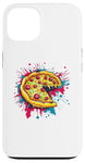 Coque pour iPhone 13 Tranche de pizza colorée Explosion Art Fun