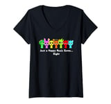 Womens Sprunki Beats Funny Sprunki Just a Happy Music Game Sprunki V-Neck T-Shirt