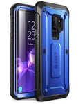 SUPCASE Coque Samsung Galaxy S9+ Plus, Série Unicorn Beetle Pro Coque de Protection Intégrale Robuste Anti-Choc avec Protecteur d'écran Intégré pour Samsung Galaxy S9+ Plus 2018 (Bleu Foncé)