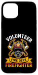 Coque pour iPhone 15 Plus Emblème de pompier Brave Hero Fire Dept