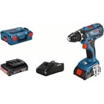 Perceuse-visseuse Bosch Professional GSR 18V-28 + 2 batteries 2,0Ah + chargeu...