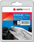 Compatible avec HP 302 XL (F6U67AE) Agfa Photo APHP302XLC Cartouche d'encre noir