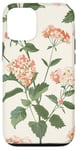 Coque pour iPhone 12/12 Pro Rose pastel Fleurs sauvages Fleurs sauvages Vintage Botanique