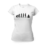 T-Shirt Femme Col Rond Evolution Méditation Yoga Bien-Etre Zen