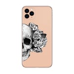 Coque Iphone 12 MINI mort fleur noir