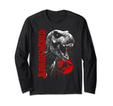 Jurassic World T-Rex Grid Background Logo Long Sleeve T-Shirt