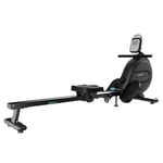 Cecotec Rameur Pliable Appartement Drumfit Rower 9000 Regatta. Résistance Magnétique, 8 Niveaux d'Intensité, Roue d'Inertie de 9 kg, Écran LCD, Repose-Pieds avec Sangles Réglables et Roues