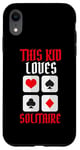 Coque pour iPhone XR This Kid Loves Solitaire Card Game Enthusiast -