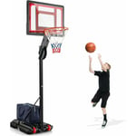 Goplus - Panier de Basket Extérieur sur Pied, Hauteur Réglable 1,05-2,6 m, pour Enfants et Adultes