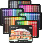 Shuttle Art 180 Crayons de Couleur Professionnels, Set de Crayons de Couleurs avec 4 Taille-Crayon, Couleurs Numérotées et Bois de Haute Qualité, Idéal pour enfants,adultes,dessin,coloriage