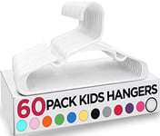 Utopia Home Plastic Kids Hangers for Clothes- Baby Clothes Hangers for Nursey & Closet- Durable and Slim Children Hangers- Space Saving Toddler Hangers- Infant Hangers & Baby Coat (Pack of 60,White)