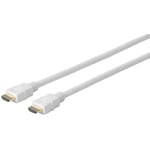 NORDSAT HDMI Kabel 1m, Vit Slim