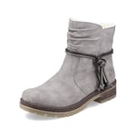 Rieker Femme Bottines Y7463, Dame Bottines,Bottes,Demi-Bottes,Bottillon,Plat,Gris (Grau / 40),38 EU / 5 UK