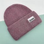 Stickad Herr Dam Ganni Vinter Varm Cap Manschettstickad Stretch Beanie Hatt Routing