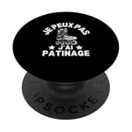 Je Peux Pas J'ai Patinage Patin A Glace Patinage Artistique PopSockets PopGrip Adhésif